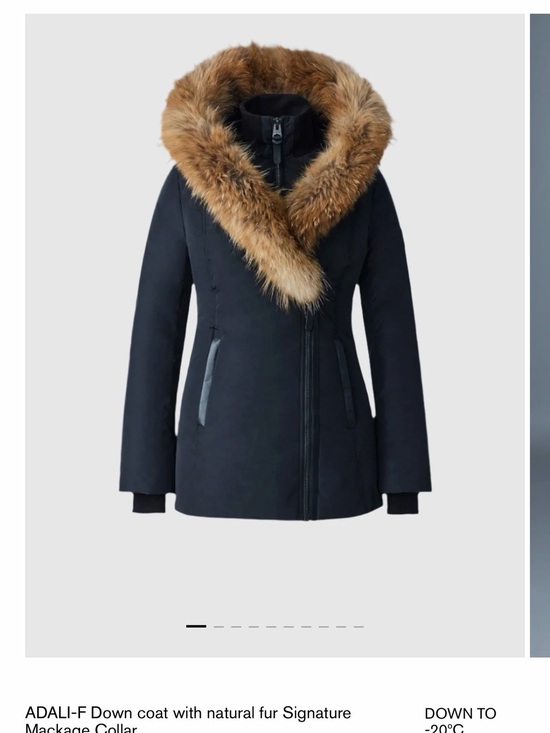 Mackage Jackets & Blazers - Mackage Women's Black Down Coat with Natural Fur Hood